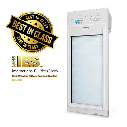 Power Pet Roll Up Smart Automatic Pet Door by High Tech Pet - Pet Operated for Dogs and Cats, WiFi App Control, Secure, Weatherproof, Airtight, Space Saving