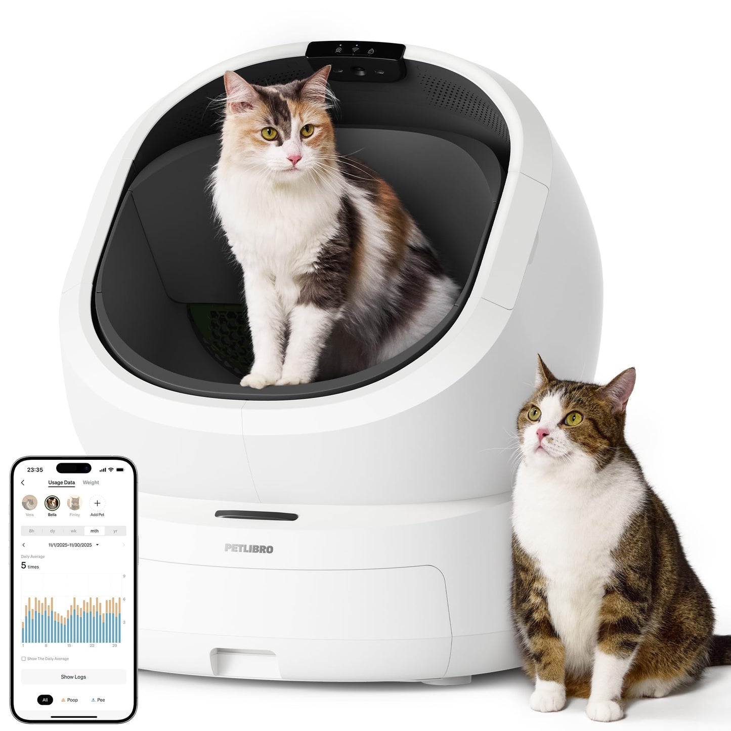 AI Smart Self-Cleaning Cat Litter Box with Odor Control