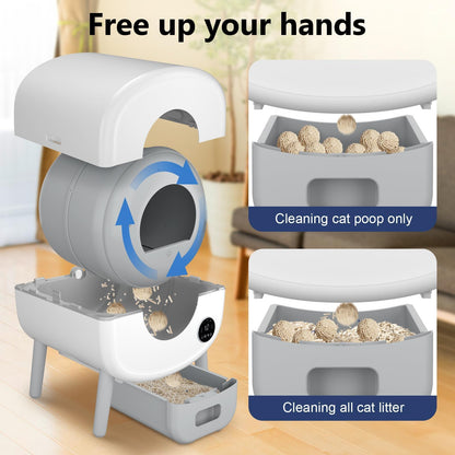 Smart Self-Cleaning Cat Litter Box with App Control