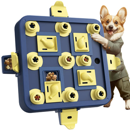 3-Level Interactive Dog Puzzle Toy for Mental Enrichment
