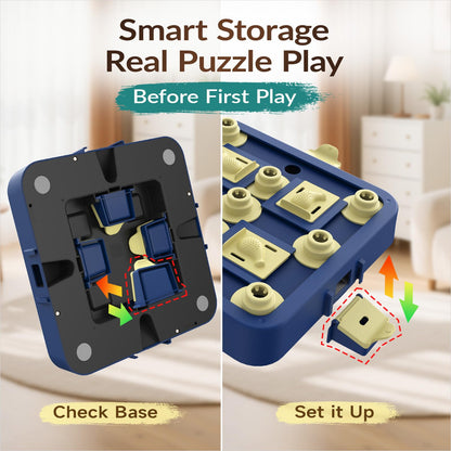 3-Level Interactive Dog Puzzle Toy for Mental Enrichment