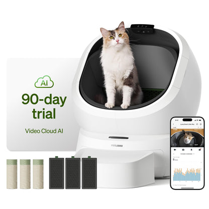 AI Smart Self-Cleaning Cat Litter Box with Odor Control