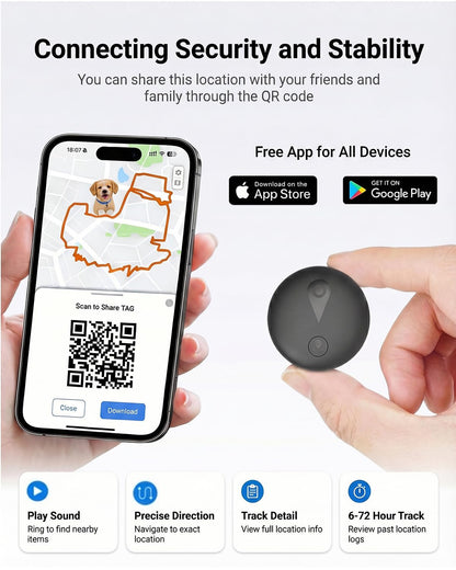 GPS Tracker for Dogs, Smart Dog Tracker with Real-Time Location