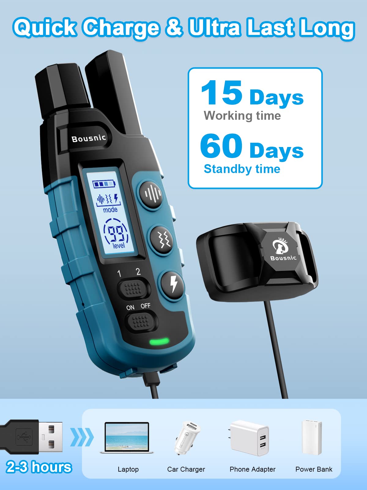 Waterproof Dual Dog Remote Training Collar 3300FT Range