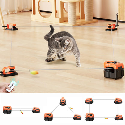Interactive Cat Chase Toy for Indoor Exercise & Hunting