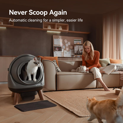 Smart Self-Cleaning Cat Litter Box with Odor Control