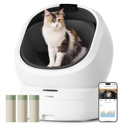 AI Smart Self-Cleaning Cat Litter Box with Odor Control