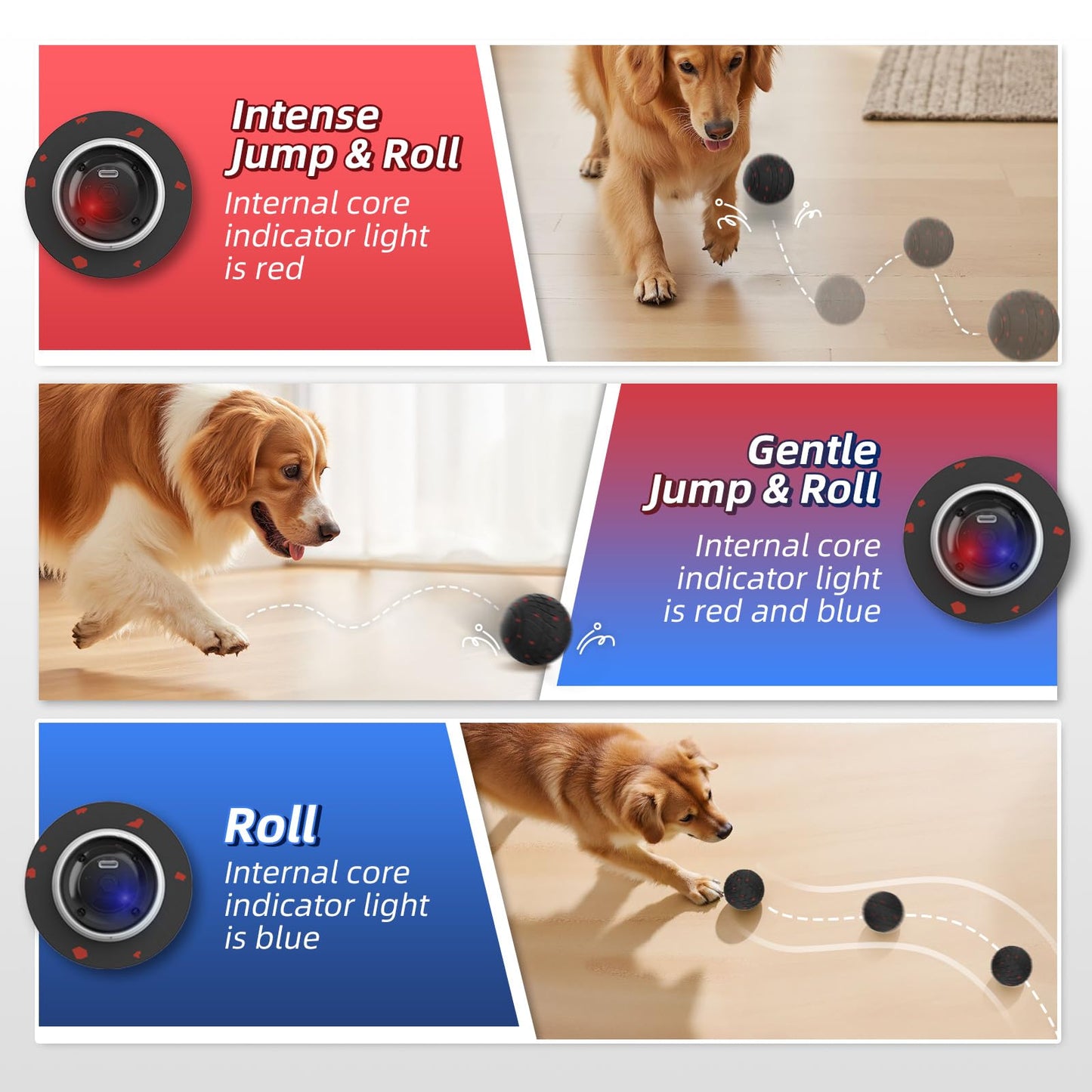 Smart Interactive Moving & Bouncing Dog Ball Toy