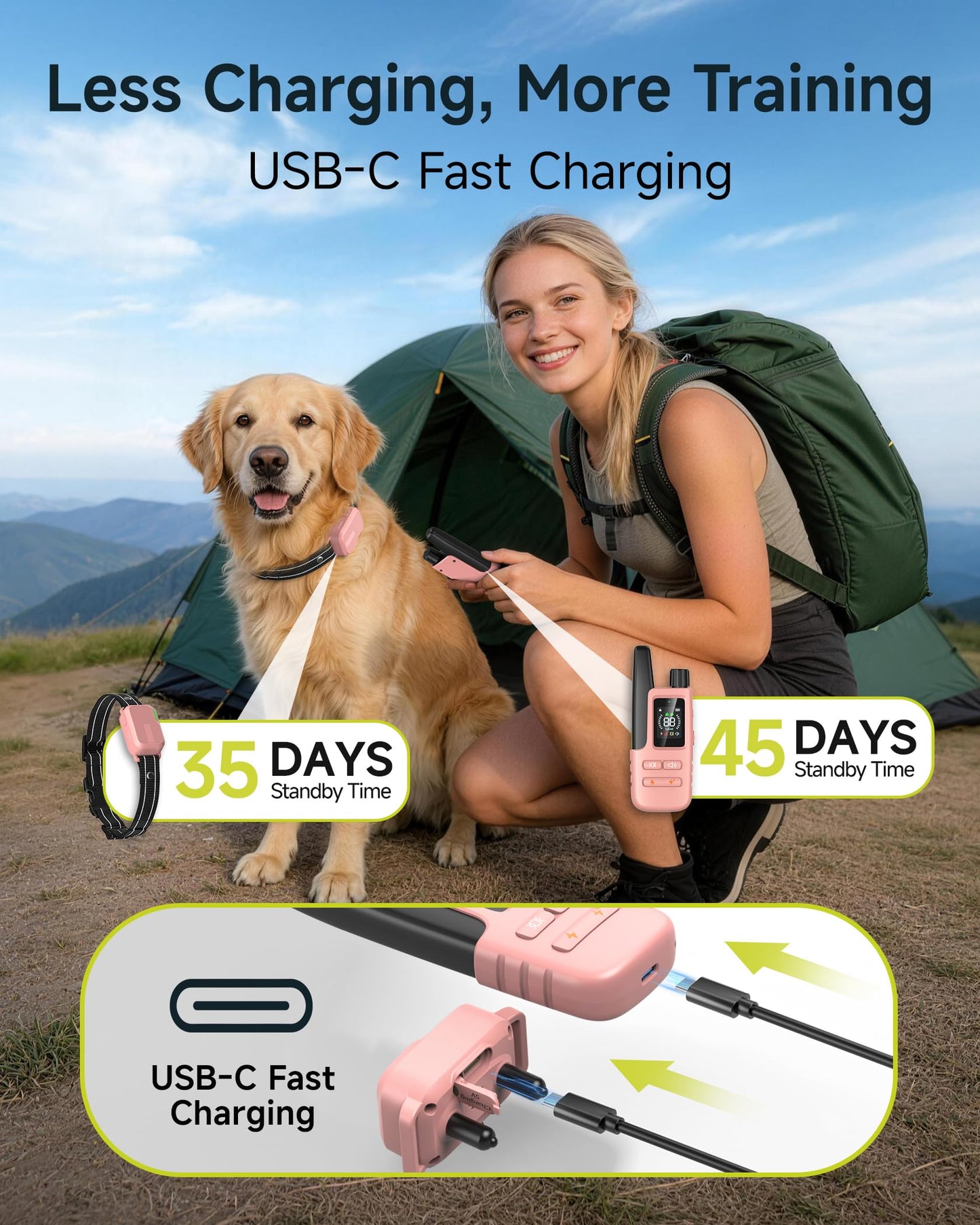 Dog Shock Collar - 4500FT Dog Training Collar with Remote