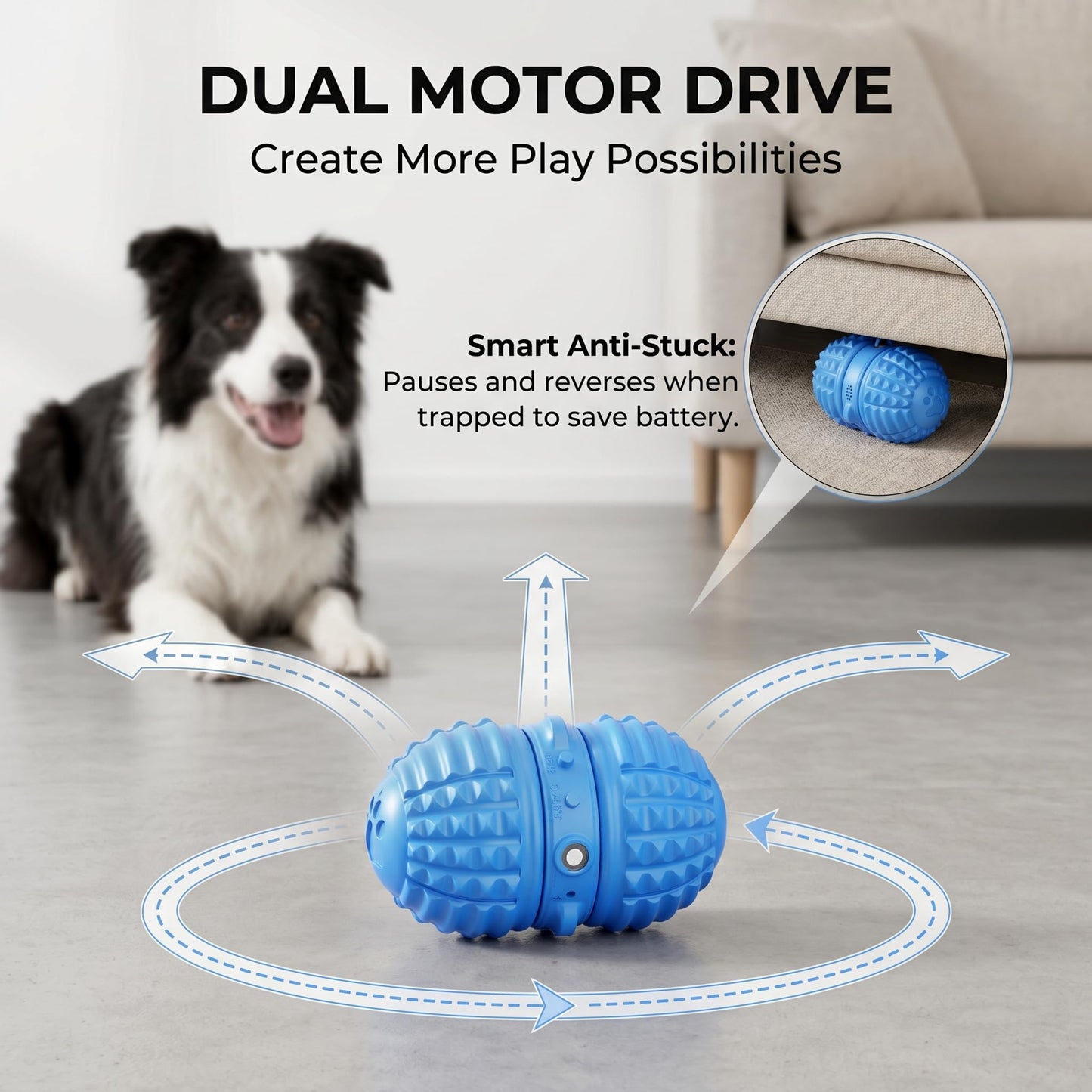 Smart Interactive Rolling Dog Ball with 8 Play Modes