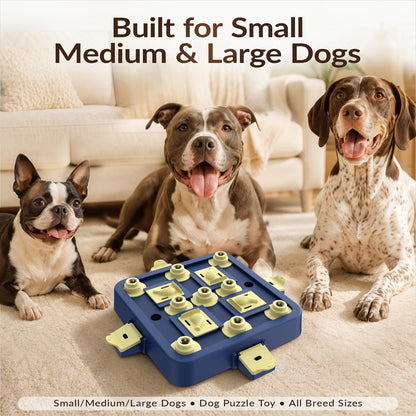 3-Level Interactive Dog Puzzle Toy for Mental Enrichment