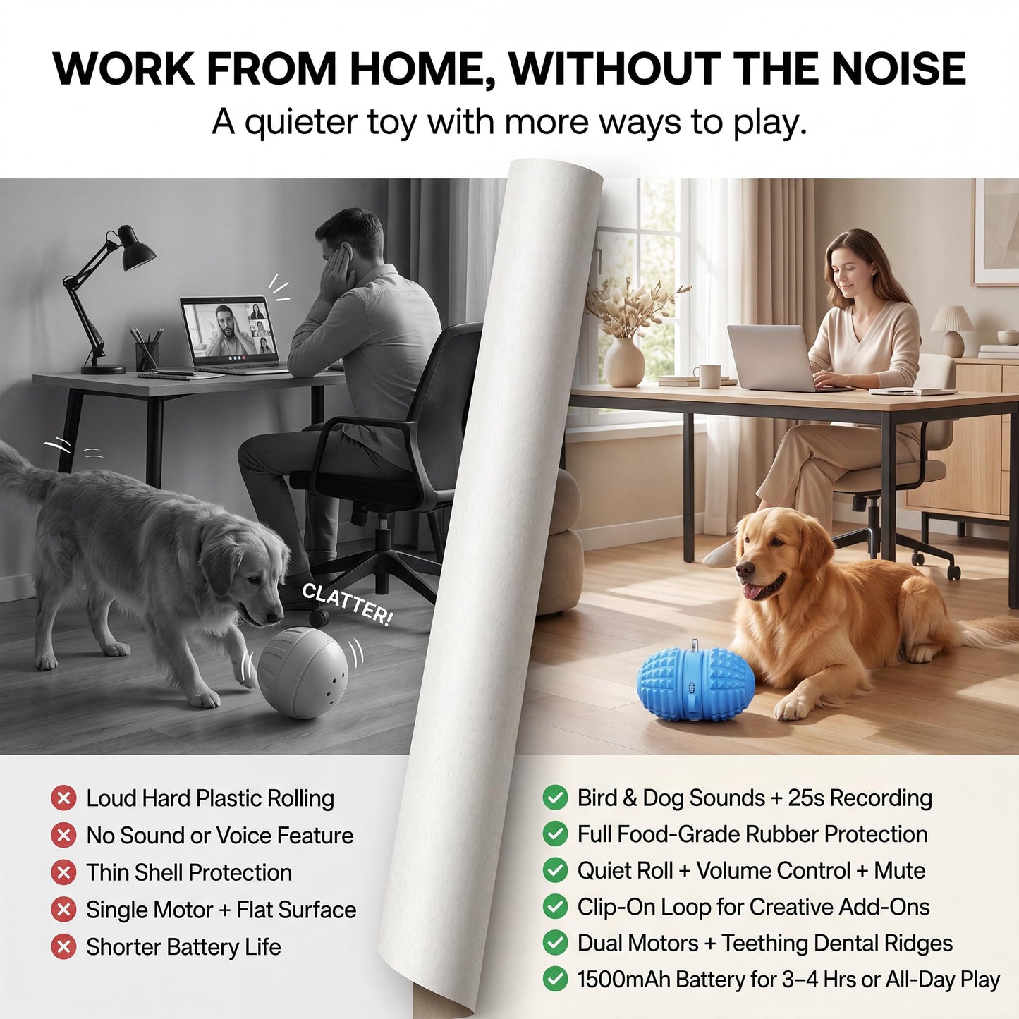 Smart Interactive Rolling Dog Ball with 8 Play Modes
