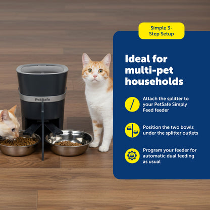 PetSafe Smart Feed Automatic Dog & Cat Feeder - Programmable Feeding - Adjustable Portion Control - WiFi Pet Feeder - Large Capacity - Stainless Steel Bowl - App Controlled