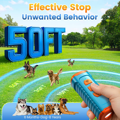 Portable Ultrasonic Dog Bark Deterrent with 50FT Range