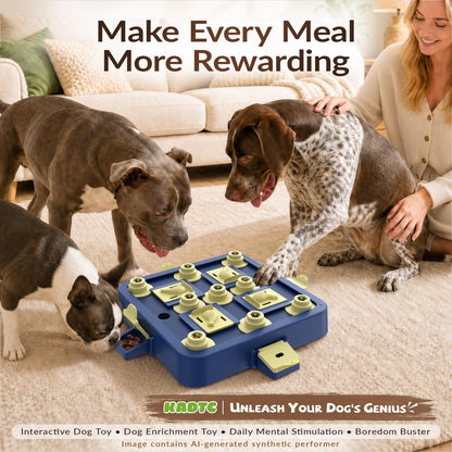 3-Level Interactive Dog Puzzle Toy for Mental Enrichment