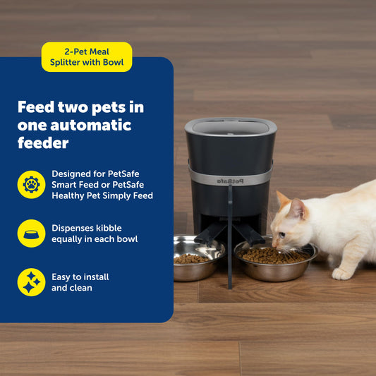 PetSafe Smart Feed Automatic Dog & Cat Feeder - Programmable Feeding - Adjustable Portion Control - WiFi Pet Feeder - Large Capacity - Stainless Steel Bowl - App Controlled