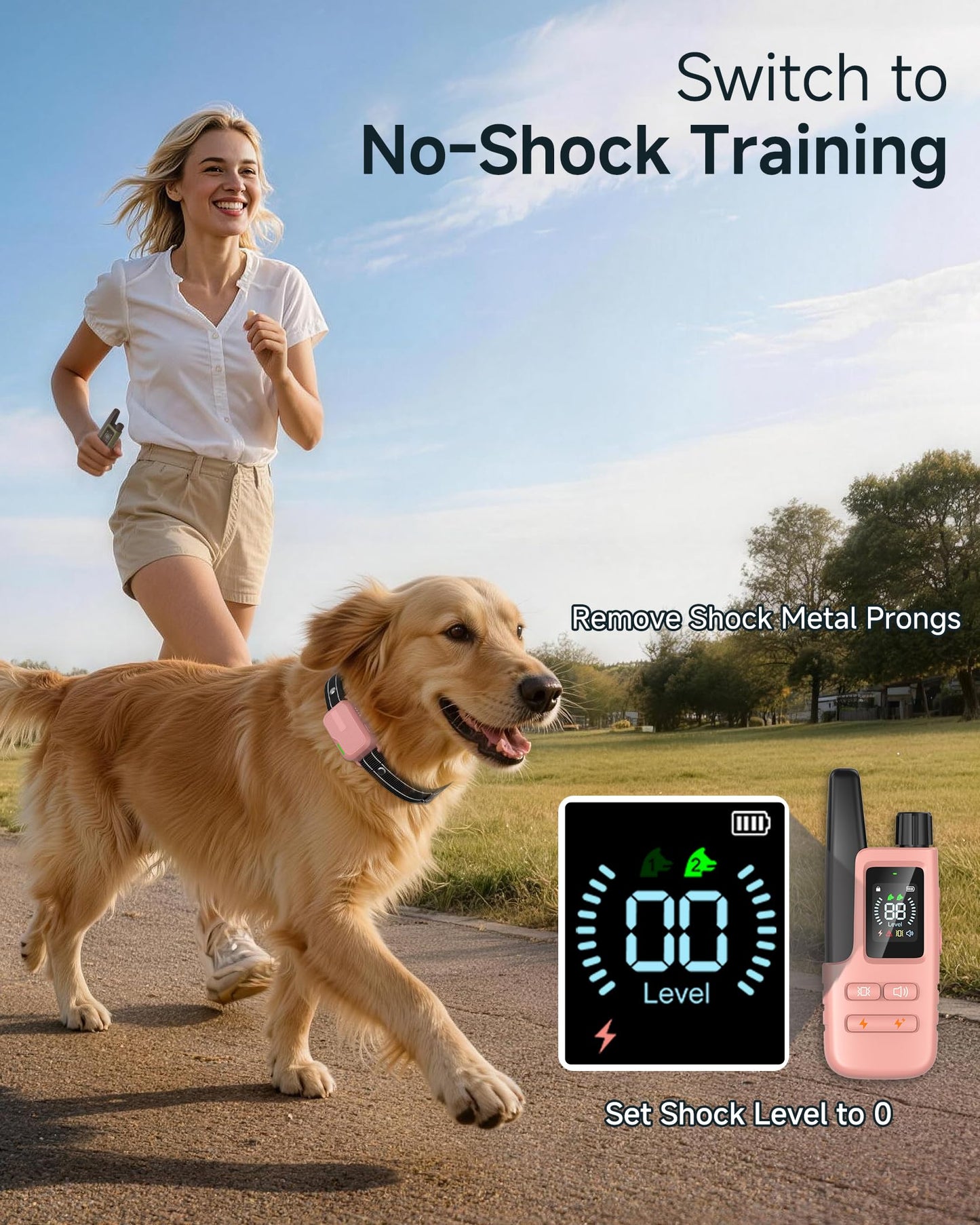 Dog Shock Collar - 4500FT Dog Training Collar with Remote