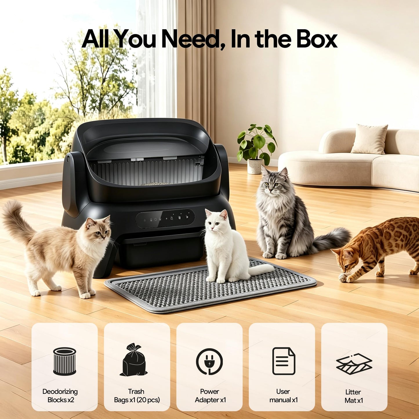 Automatic Cat Litter Box Self Cleaning