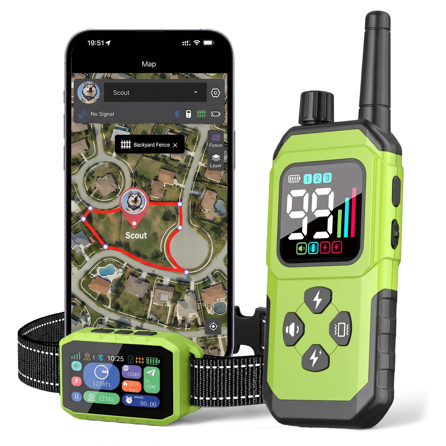GPS Wireless Dog Fence & Remote Training Collar System