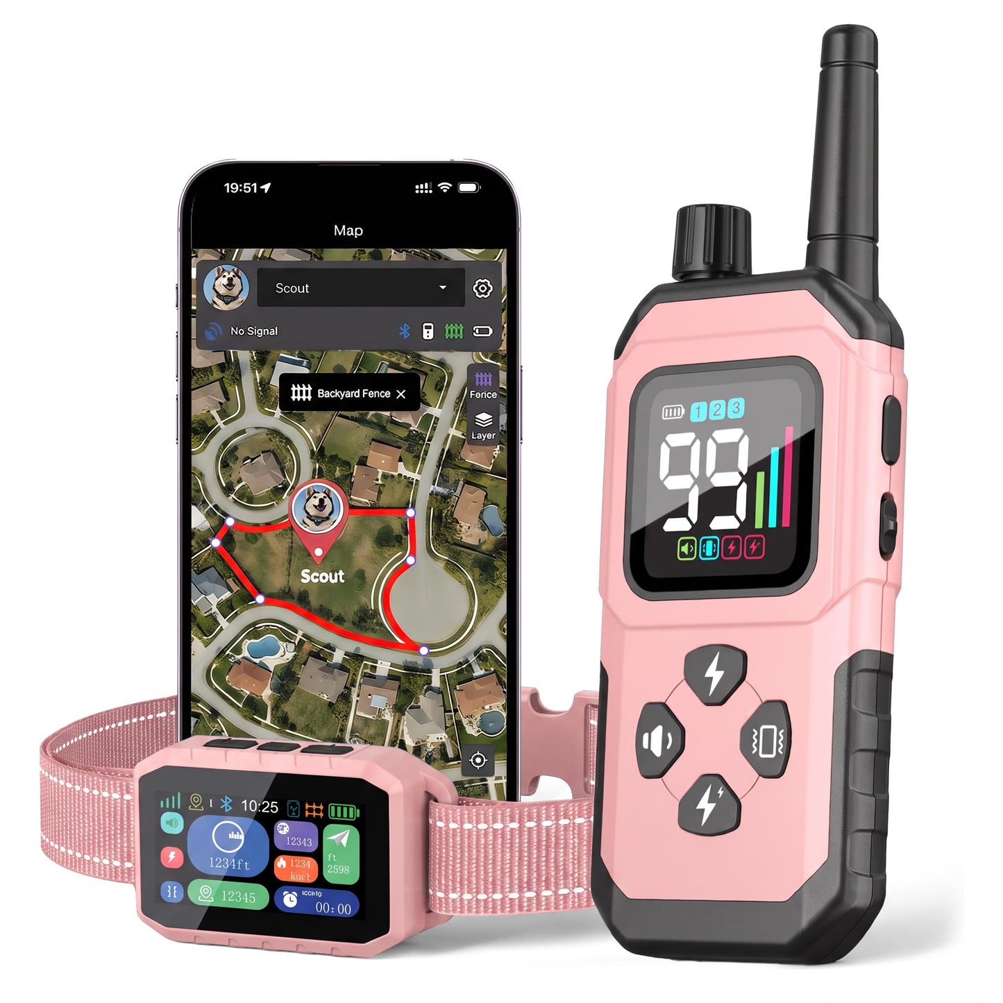GPS Wireless Dog Fence & Remote Training Collar System