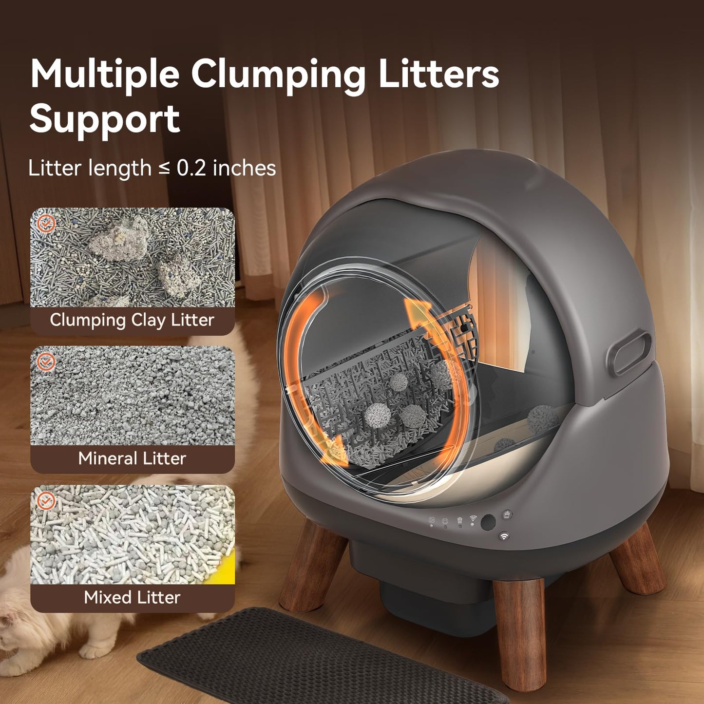 Smart Self-Cleaning Cat Litter Box with Odor Control