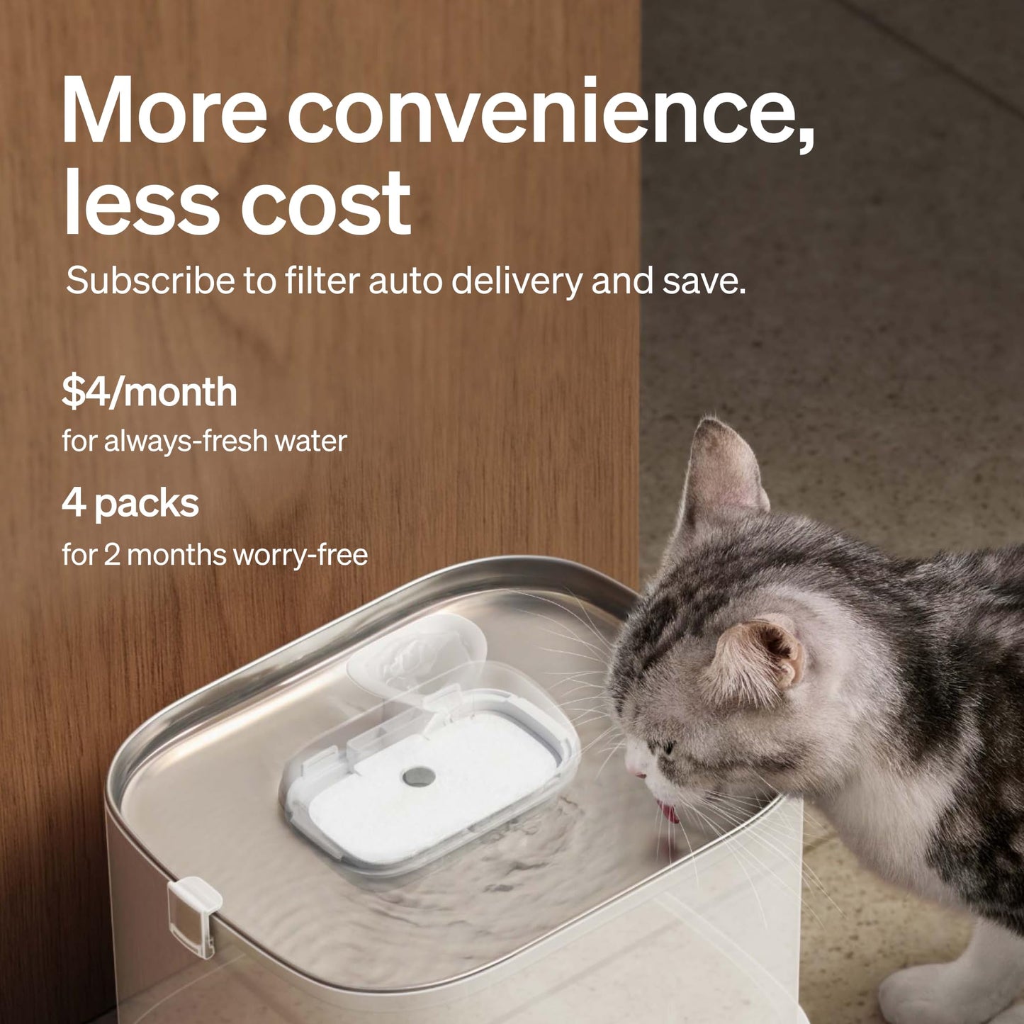 PETLIBRO Upgrade Cat Water Fountain, Cordless Cat Fountain Battery Operated, App Monitoring 3L/101oz Dockstream 2 Pet Water Fountain with Stainless Steel Tray, 5GHz WiFi Dog Water Bowl Dispenser