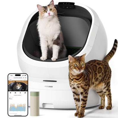 AI Smart Self-Cleaning Cat Litter Box with Odor Control
